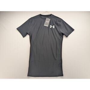 NWT Under Armour Men's HeatGear OG Compression Short Sleeve in Black sz Large